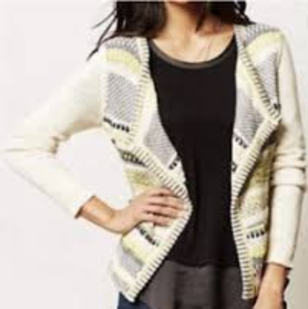 ANTHROPOLOGIE MOTH SWEATER CARDIGAN NEW XS
